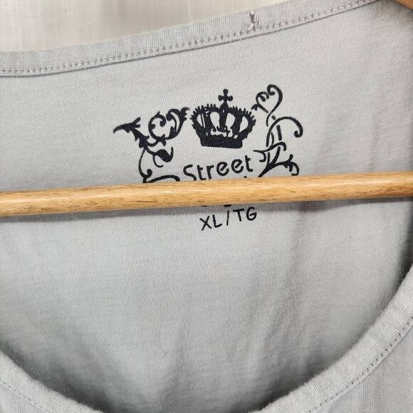 Street Legal Gray Tunic Tee Capped Sleeves Women's XL - Picture 3 of 5